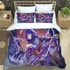 3D Anime Genshin Impact Bedding Set Duvet Cover Bed Set Quilt Cover Pillowcase Comforter King Queen Size Boys Adult Bedding Set