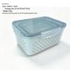 Dual-Layer Clear Fridge Storage Box with Dividers for Fruits & Veggies: Large Capacity, Breathable & Drainable Compartments