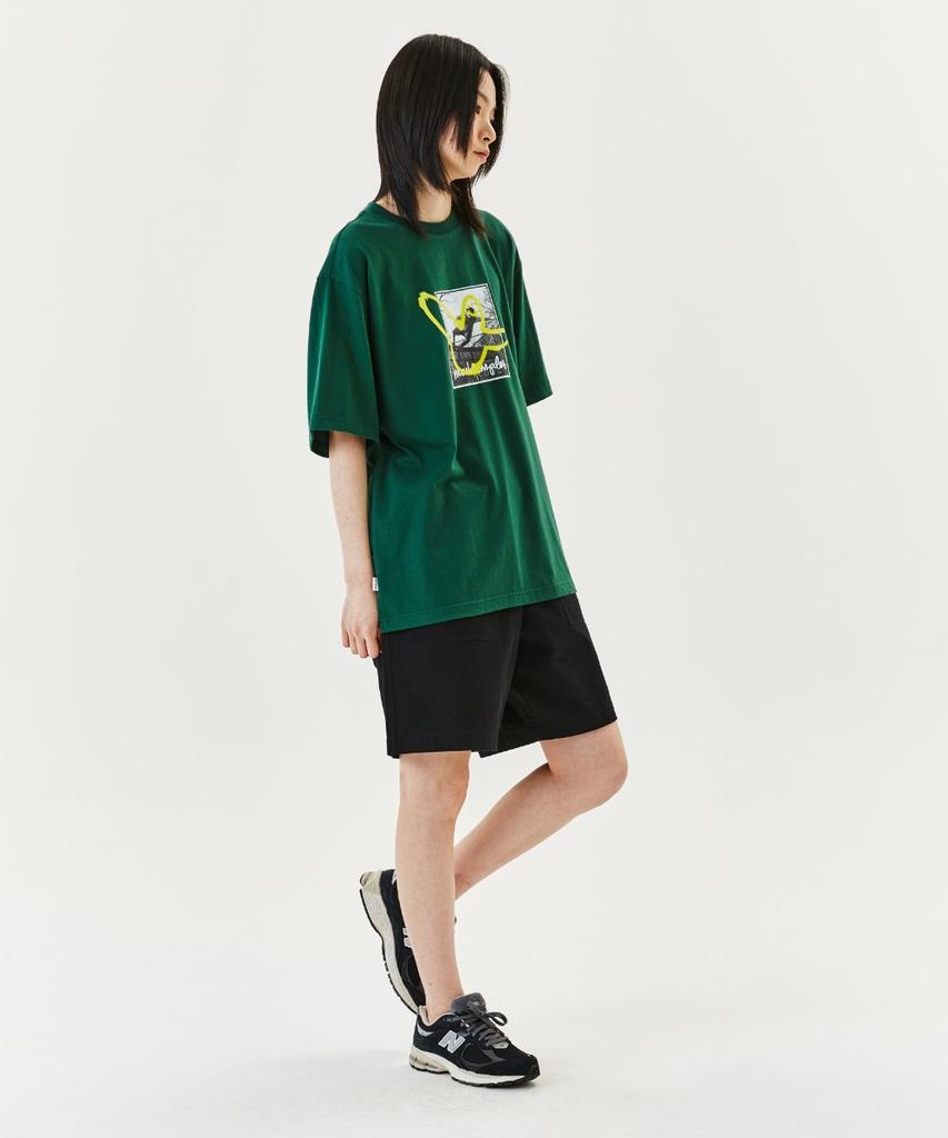 Mark Gonzales Childhood Graphic T-Shirt - D/Green