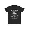 Unisex Schwarz Gemustertes T-Shirt Andrei Tarkovsky Science-Fiction-Film-Stil Design Rundhals Kurzarm Bohemian-Stil