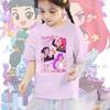 Kpop Demon Hunters Children's Clothing Short Sleeve T-shirt Cute Kpop Demon Hunters Tiger Harajuku Tshirt for Boys Girls
