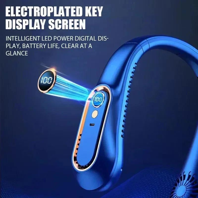 Hanging Neck Fan USB Portable Small Bladeless Lazy Person Hanging Neck Charging Silent Cooling Air Conditioning Outdoor