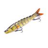 Jointed Artificial Bait Fishing Lure with 3D Eyes Realistic Looking Vibrant Color Fake Bait Hard Lure with Treble Hooks
