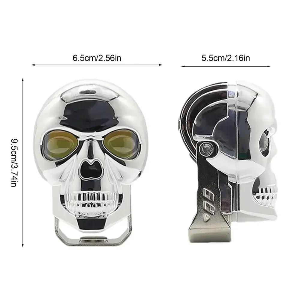 

Motorcycle Skull Fog Light LED Skull Shape Waterproof Headlight Motorcycle High Low Beam Auxiliary Light Motorcycle Accessories