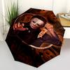 Michael Myers Themed Automatic Opening and Closing Umbrella, Compact Travel Umbrella, Lightweight and Portable, Suitable for Beach Commuting