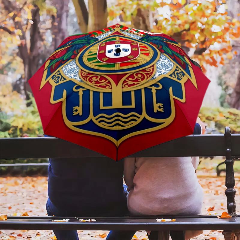 National Emblem Portugal Folding Umbrella Umbrella Durable Umbrella Sun Umbrella Outdoor
