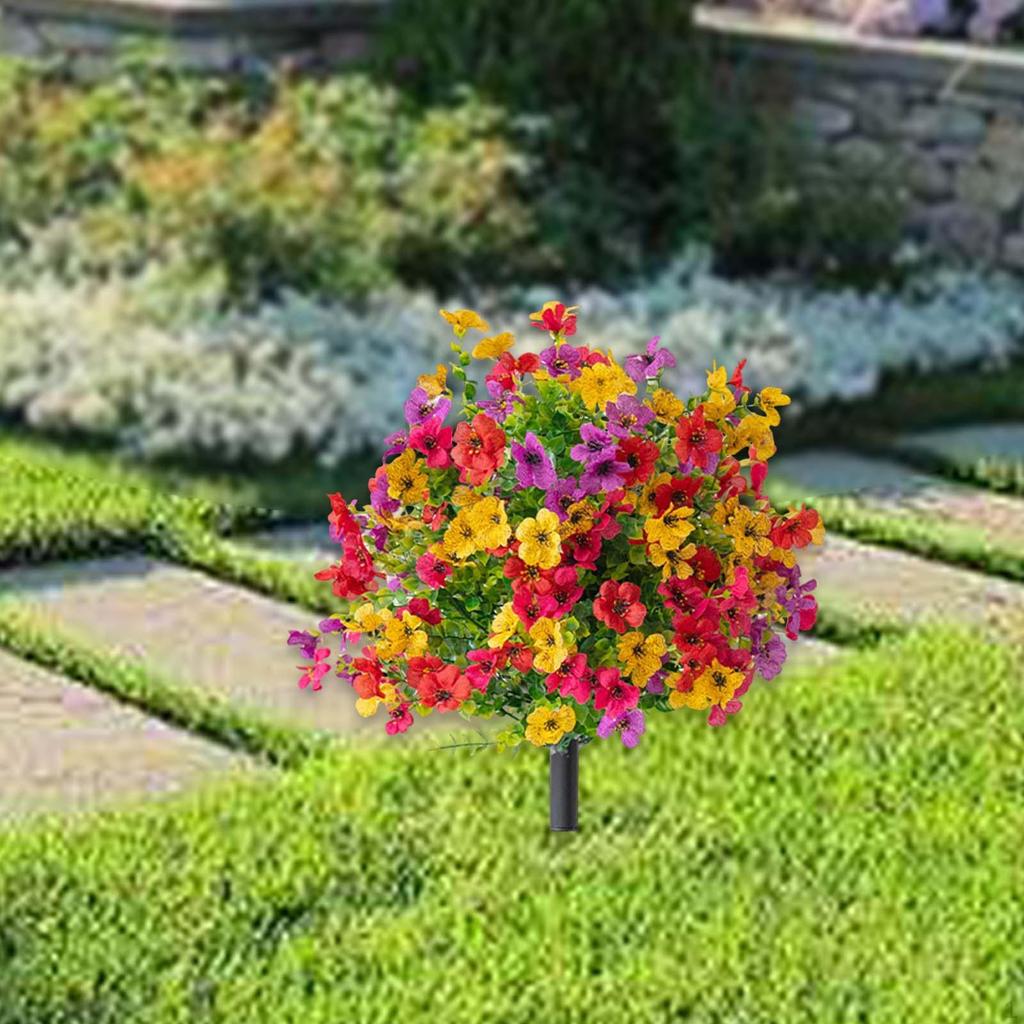 Artificial Flower Decoration Lifelike Ground Stake Centerpiece Landscape Fake Plants Faux