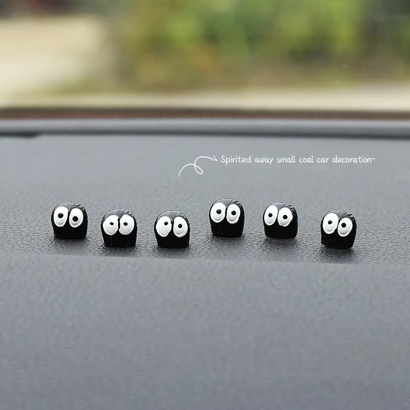 5/10/20/50pcs Cute Black Elf Car Interior Decoration Funny Auto Center Console Rearview Mirror Ornaments For Car Accessories