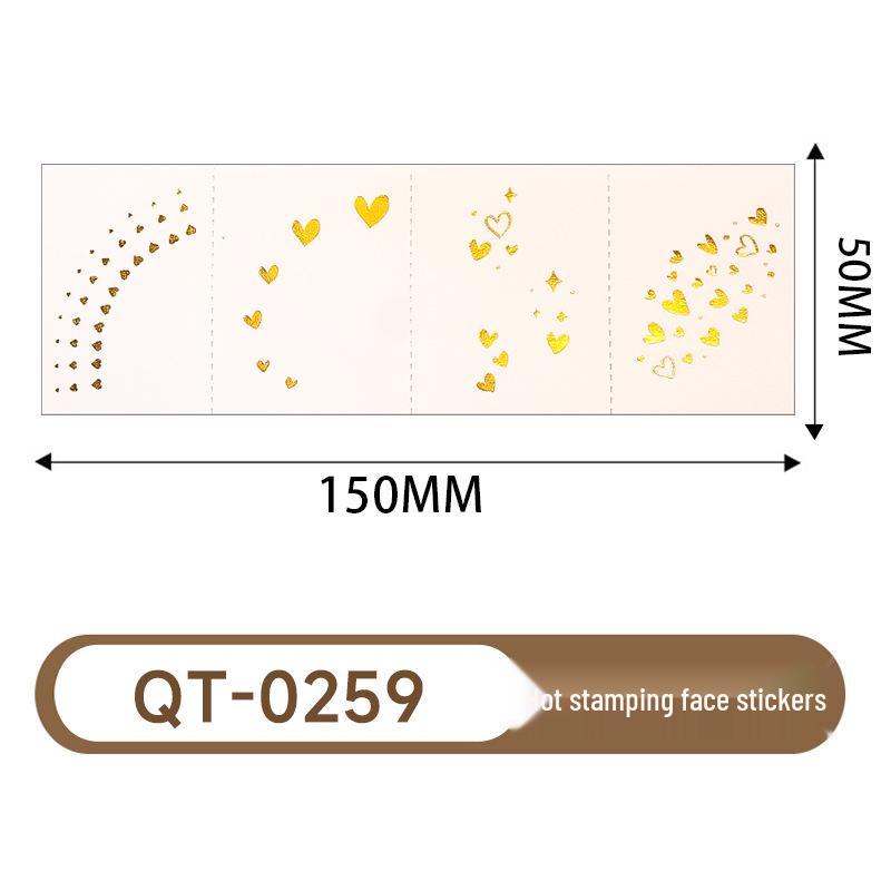Waterproof Metallic Eye Tattoo Stickers - Realistic & Long-lasting for Party Makeup