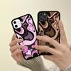 Heart Circle Phone Case Silicone PC+TPU For For iPhone  11 12 13 14 15 16 Plus Pro Max Cover