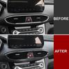 Kadore for 2019-2023 Hyundai Santa Fe Carbon Fiber Style Center Side Air Condition Vents Outlet Cover Trim 3-pc