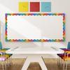 12Pcs Confetti Magnetic Bulletin Board Borders for Classroom Decorations Whiteboard Strips Colorful Scalloped Trim Magnetic Borders for Back To