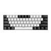 Kavlorn KL61 מקלדת גיימינג מכנית 60% עם תאורת RGB אחורית, 61 מקשים לבנים ושחורים, קומפקטית, חיבור USB חוטי, מתג אדום