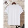 Men's Short Sleeve T-Shirt with Print - Casual Round Neck - Comfortable Breathable Fabric for Casual Attire, Office - Machine Washable