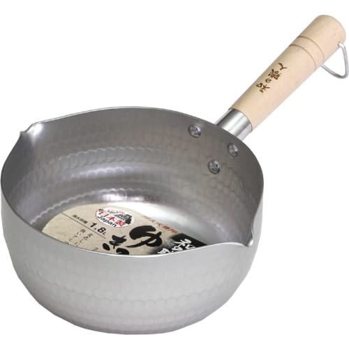 Taniguchi Metal Yukihira Pot, Gas Stove Only, 18cm, 1.8L, Made in Japan, Lightweight, Ideal for Simmered Dishes and Miso Soup, Made by a Japanese Arti