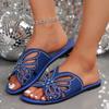 Sexy Hohl-Rhinestone-Schmetterlings-Mode-Slipper, Offene Zehen-Strandsandalen für Damen, Damenschuhe