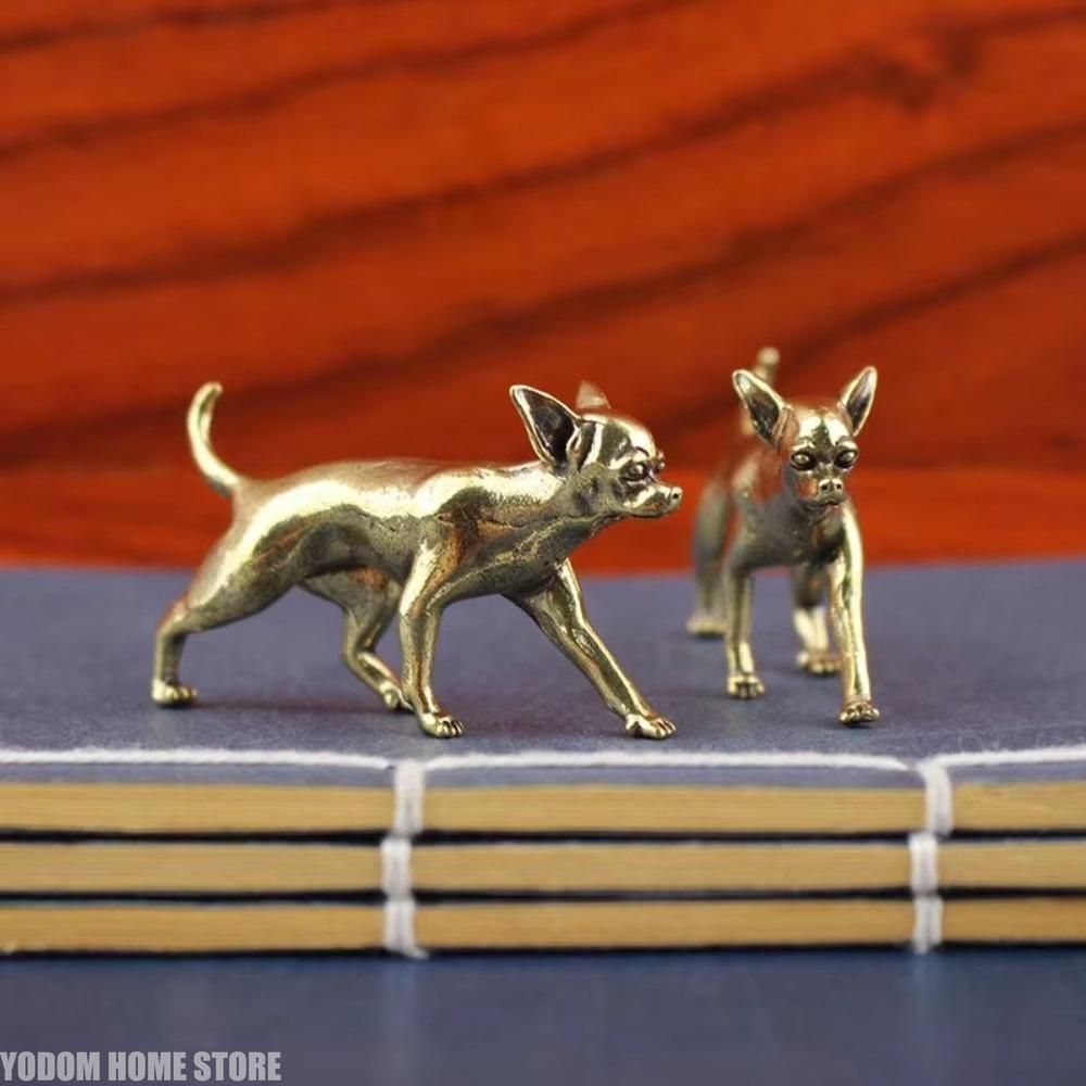 1 Stück Tier Messing Ornamente Haarloser Hund Welpe Eingang Kaffeetisch Dekoration Dekoration Haarloser Hund Tier Schreibtisch Ornamente