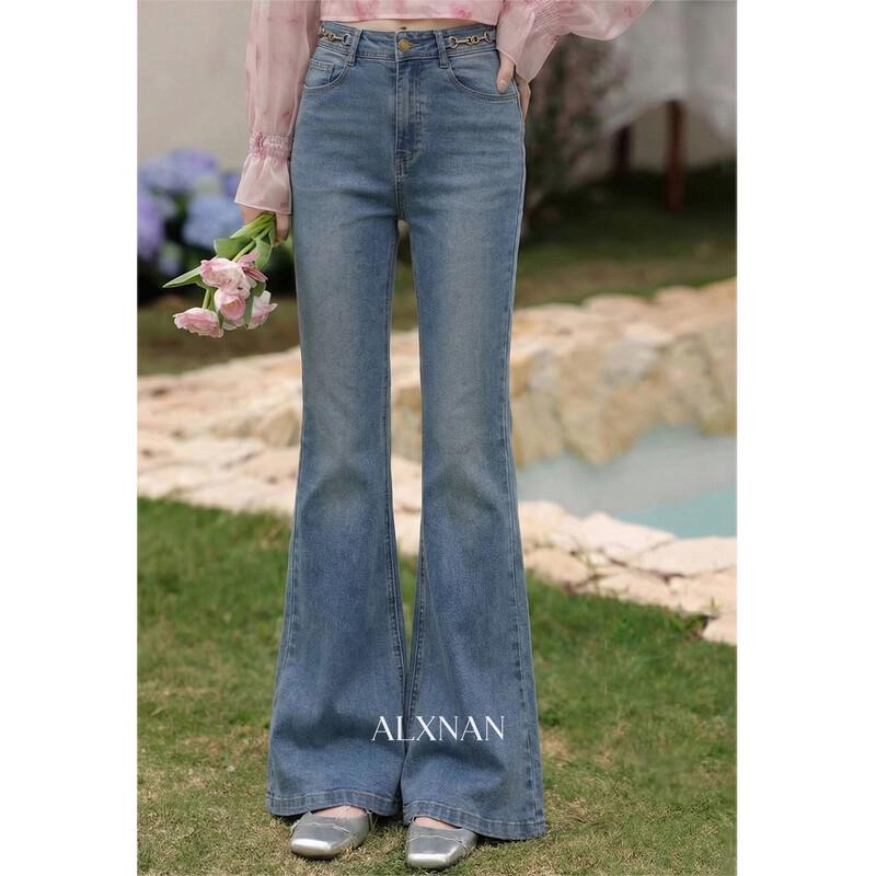 

Women s Blue Flared Jeans L