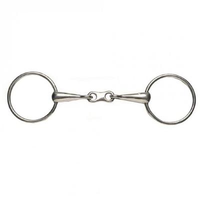 Korsteel Boca fina de aço inoxidável link francês anel solto bridão