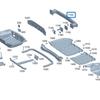 Benz E-Class W214 Rear Bumper Reinforcement 2146106802
