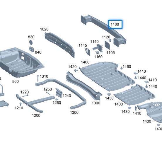 Benz E-Class W214 Rear Bumper Reinforcement 2146106802
