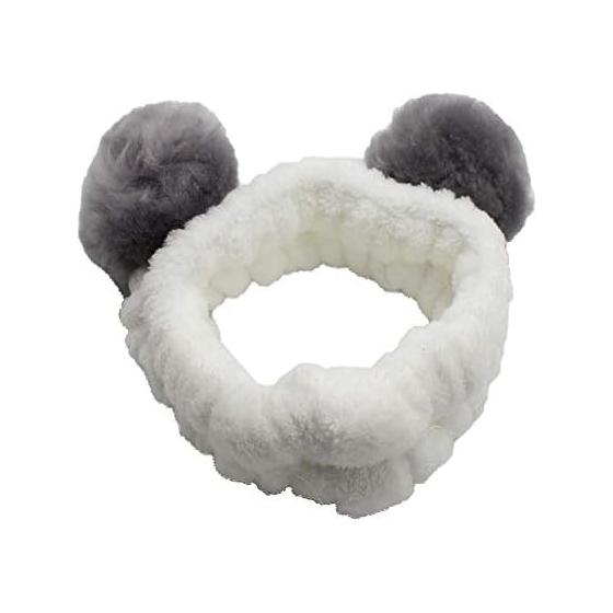 Panda Design Hair Band for Face Wash and Makeup, Soft Bath Headband