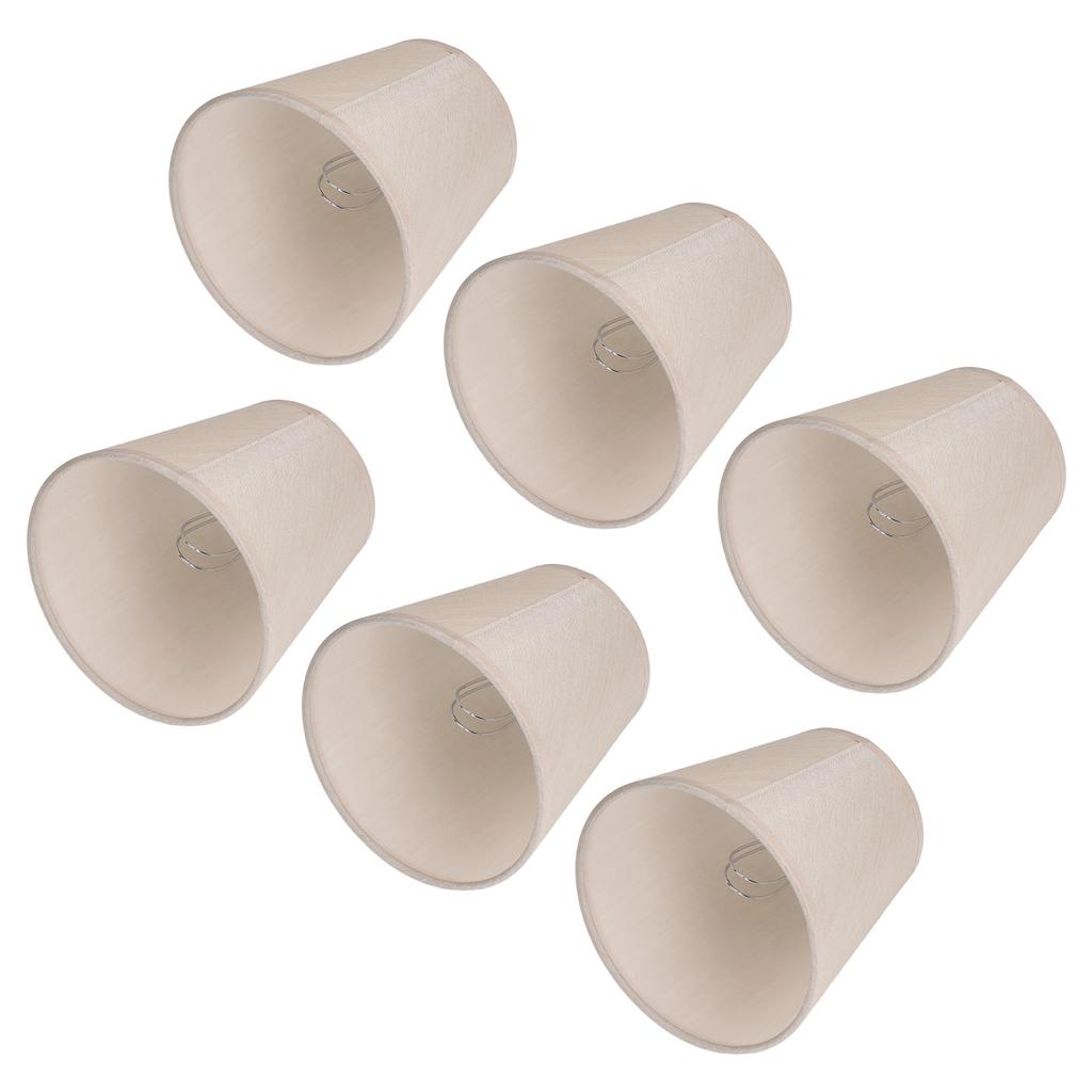 6PCS Simple Cloth Lampshade Modern Fabric Lampshade for E14 Table Chandelier Wall Lamp