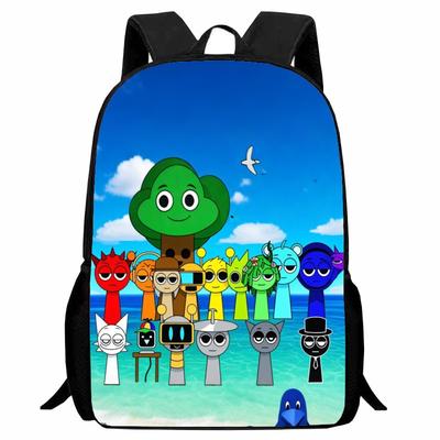Kid Boy Girl Classic Daypack Lightweight Travel Bagpack-Sprunki Canvas Backpack for School,Outdoor