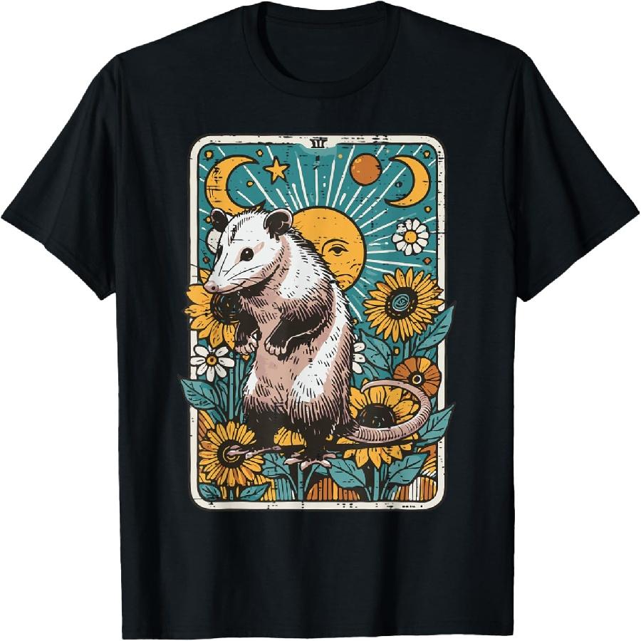 Opossum Tarot Possum Witchcraft Goth Occult Women Men Kids T-Shirt XXXXXL чёрный