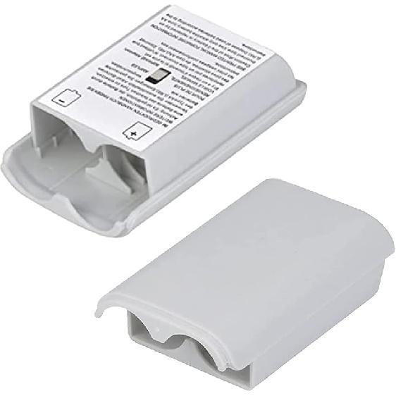 2 Pcs Battery Pack Cover for Xbox360 Wireless Controller, Replacement Battery Pack Cover Shell Case (1×Black, 1×White) белый