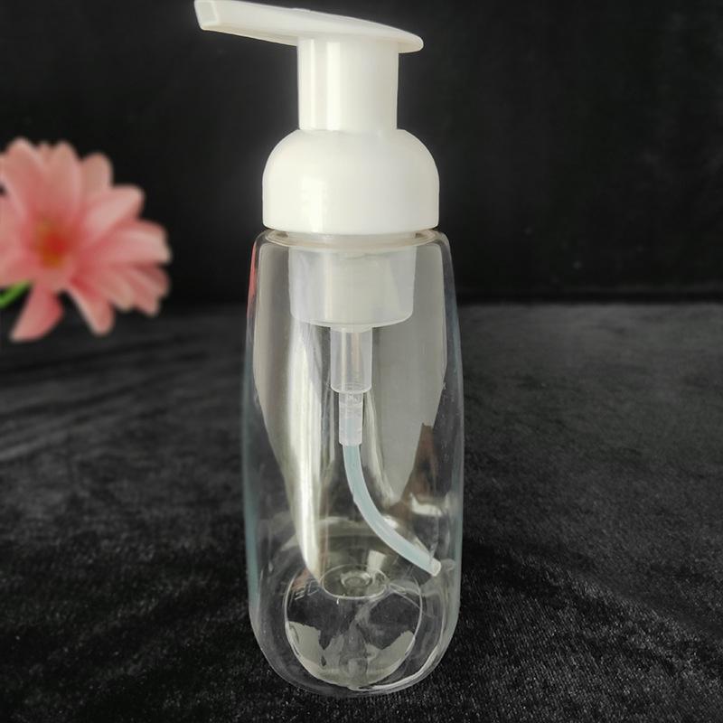 300ml Triangle Pump Hand Sanitizer Bottle - Transparent Plastic Mousse Dispenser