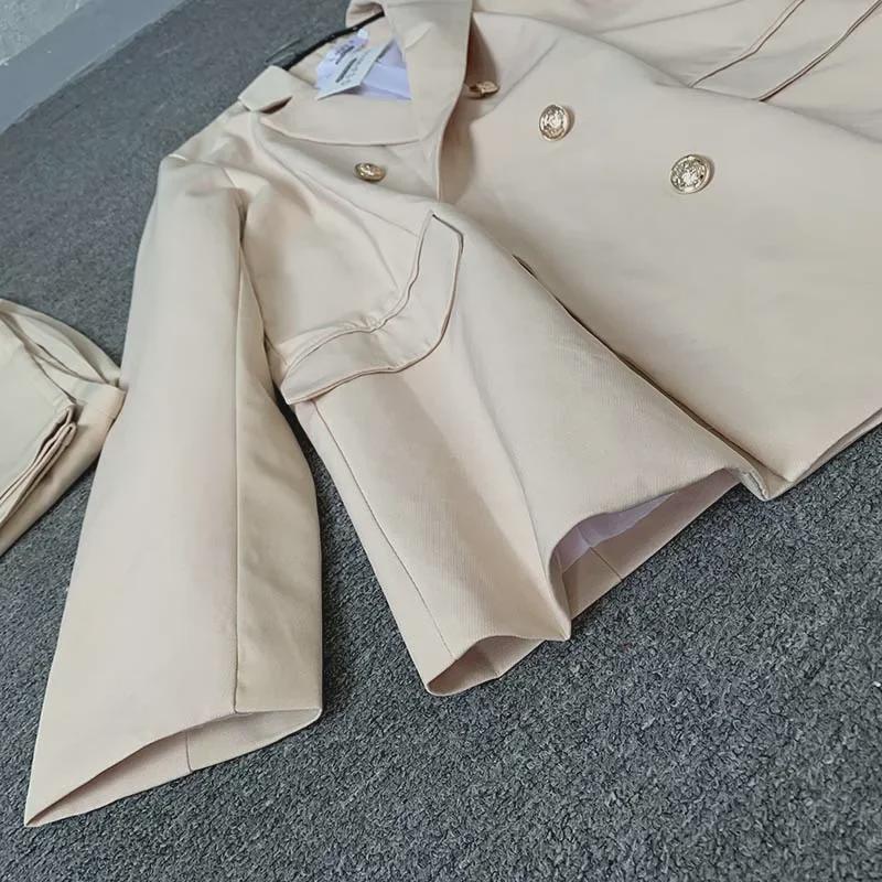 Special Offer: White Trousers & Long Sleeve Fashionable Goddess-Style Casual Professional Suit Set