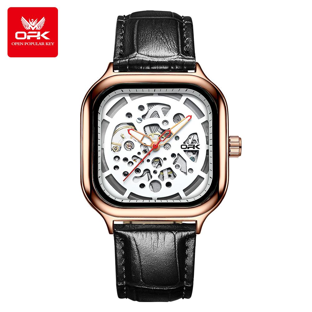 OPK Brand Watch Personality Classic Personality Square Dial Mechanical Watch Men Watch Men