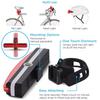 Tylna lampka rowerowa 6 trybów LED ostrzegawcza lampka rowerowa tylna lampka błyskowa wodoodporna bezpieczeństwo MTB rower MTB lampka na kask lampa rowerowa