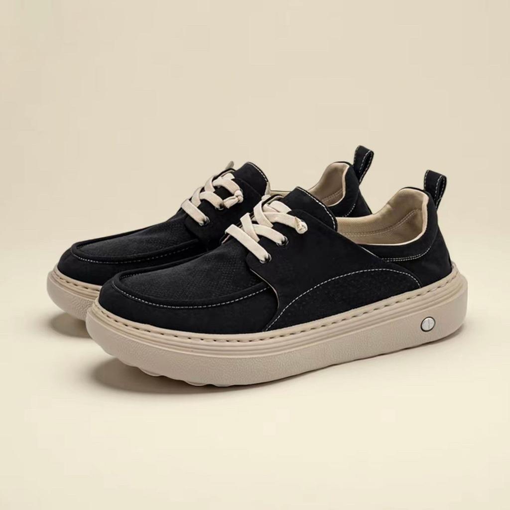 Herren Casual Canvas Schuhe 2025 Herbst Dicke Sohle Sportschuhe Outdoor Bequeme Plateau Schnürschuhe Rutschfest Freizeitschuhe