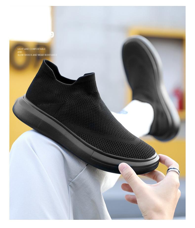 Fashion Ultralight Casual Mesh Sneakers Breathable Anti-slip Running Shoes Fashion Classic Solid Colour Men's Shoes Plus Size 46