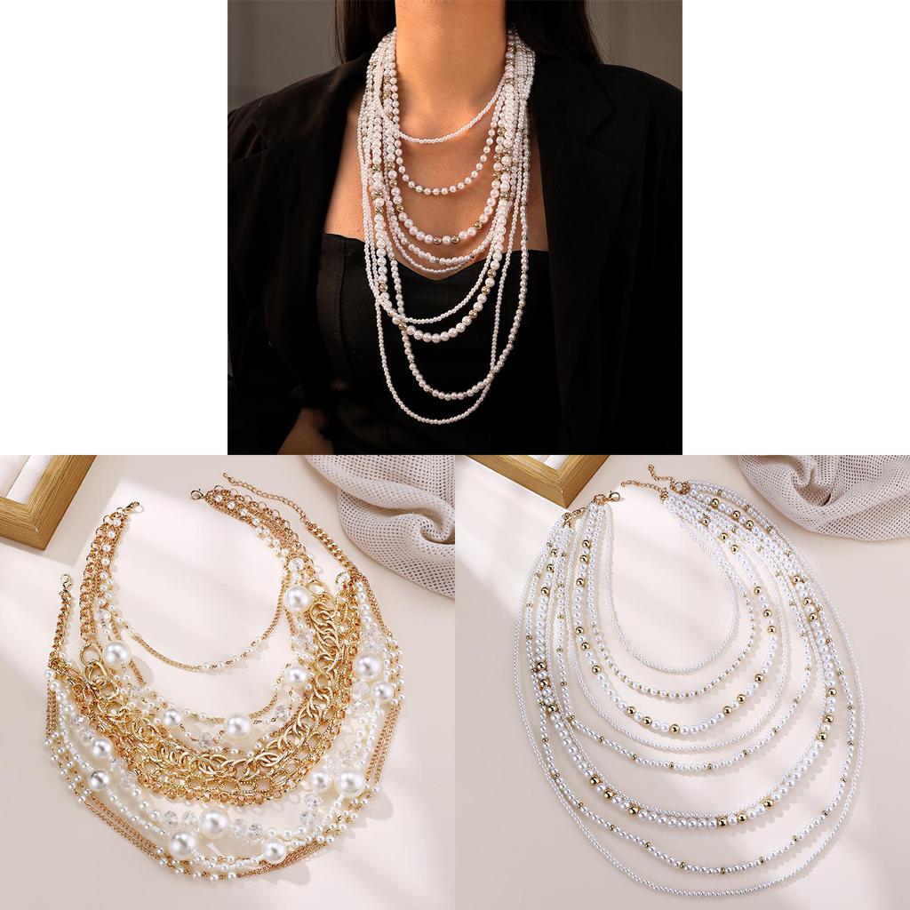 Geometric Long Chain Necklace For Women With Metal Pendant And Trendy Style