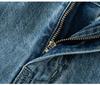 Korean-Style High-Waisted Wide-Leg Jeans for Women - Autumn/Winter, Loose Fit, Plus Size, Floor-Length Trousers