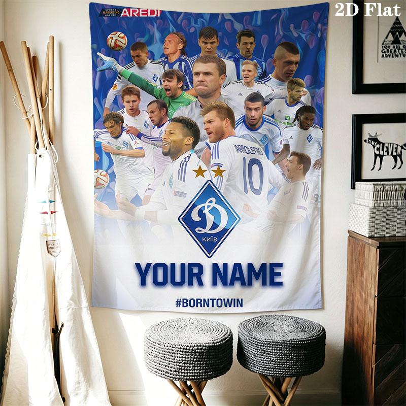Custom Dynamo Kyiv Wall Hanging Printed Fabric Blanket Decorative Tapestries for Bedroom Living Room Home Decor