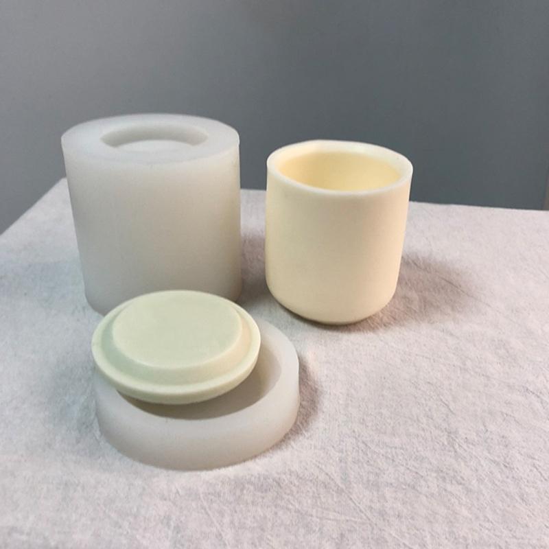 DIY Casting Mold Cylinder Candle Mold Cylinder Silicone Crafts 3D Geometric Mold