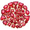 50 Perle di Cristallo a Griffa Singola da Cucire a Mano Trapanino Accessori Fai da Te per Abbigliamento Accessori Matrimonio Trapanino a Griffa da Cucire a Mano con Fori Perline Strass da Cucire