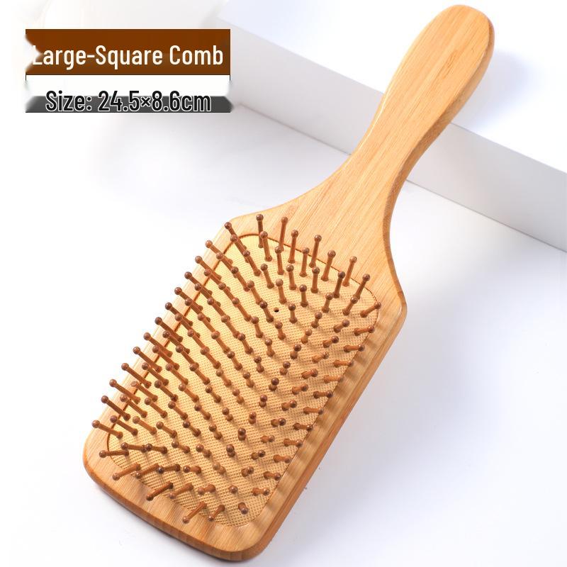 Bamboo Air Cushion Massage Comb for Healthy, Smooth, Straight Hair