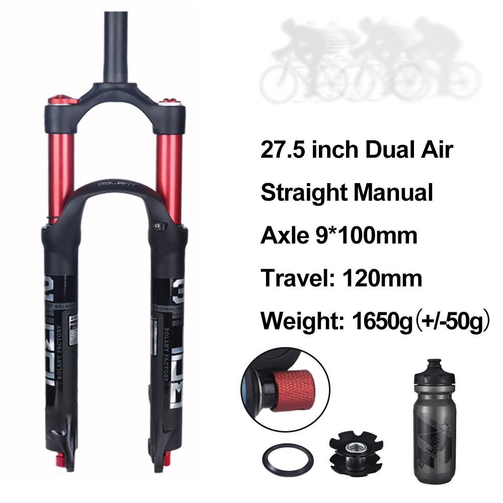 BOLANY MTB Supension Rebound Adjustment Double Air Fork 26/27.5er/29er Magnesium Alloy Travel 100mm  32 RL Bike Accessories