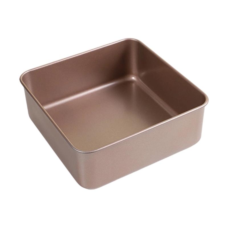 Deep Square Cake Pan with Coated Interior for Water Bath Cake Baking, Tall Recipes, Family Use, and Square Serving
