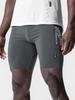 Men's Outdoor Quick-Dry Elastic Training Shorts with Reflective Details