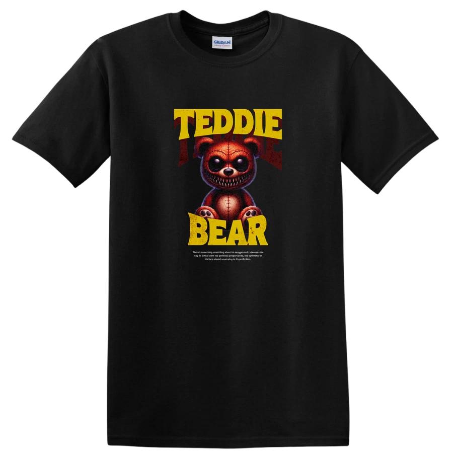 Teddie Bear Graphic T Shirt Funny Creepy Horror Design Tee for Adults Kids M