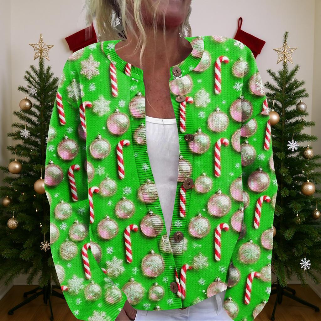 Women'S Christmas Sweater Cute Fun Christmas Sweater Fall And Winter Long Sleeve Knitted Sweater