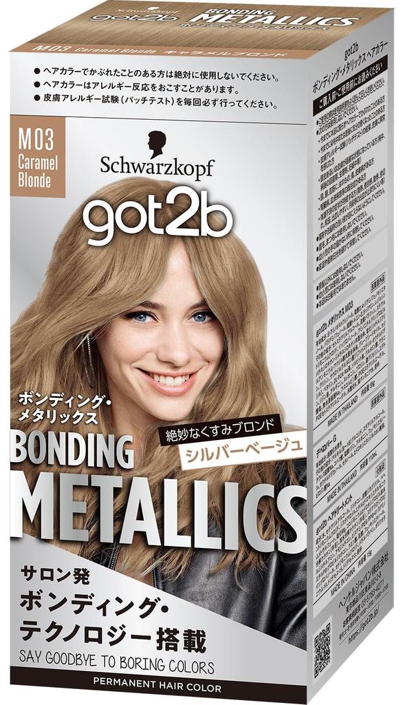 Bonding Metallics Hair Caramel Blonde Color 1 Count [got2b] Color, (Metallic / Bleach-On Color), (x 1) Quasi-drug
