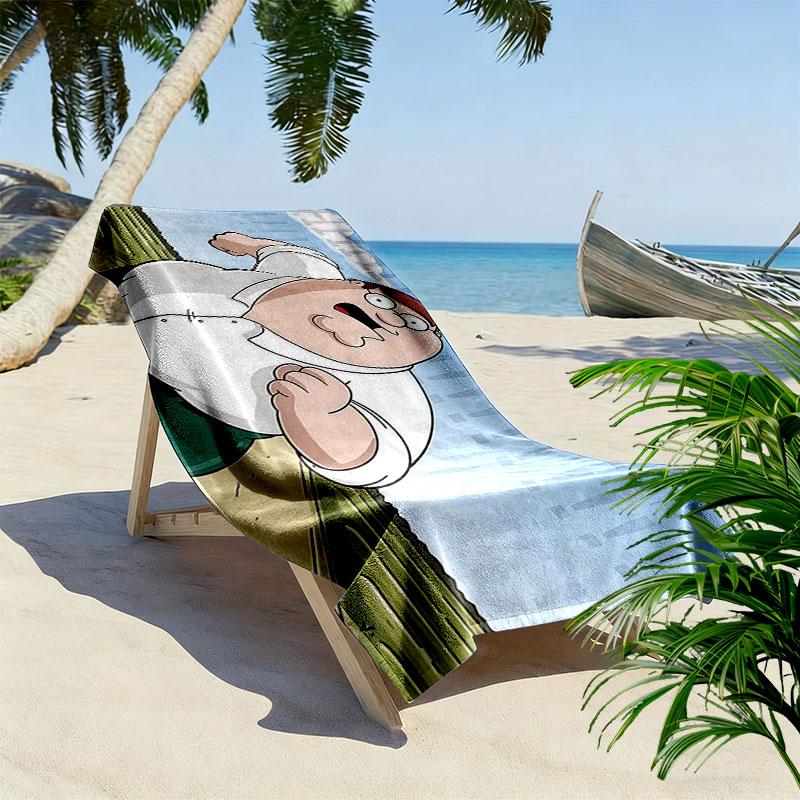 Peter Griffin Print Beach Towel, Large Soft Quick Dry Towel for Beach Camping Swimming