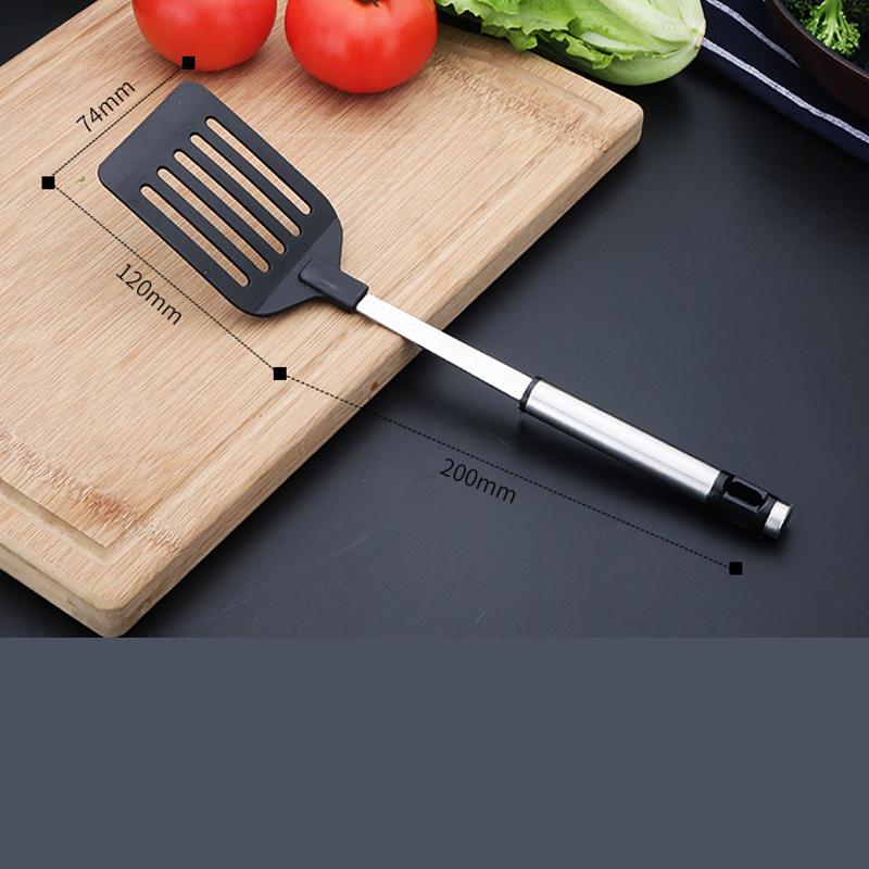 

Stainless Steel Handle Turners Kitchen Tools Nylon Spatula Fried Shovel Egg Fish Frying Pan Scoop Spatula Kitchen Cooking Tool